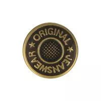 Guzik jeans 14mm stare złoto madis