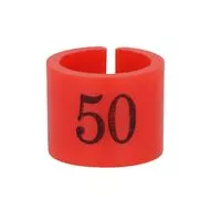 Oznaczniki rozmiarowe na wieszak 50 kolor czerwony