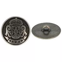 Guzik metalowy mundurowy na stopce 20mm 100szt.