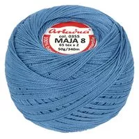 Kordonek Maja 8 50g 340m kolor 0355 pomarańczowy