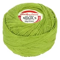 Kordonek Maja 5 50g 210m kolor 0361 zielony jasny