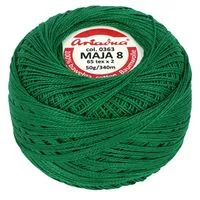 Kordonek Maja 8 50g 340m kolor 0363 zielony