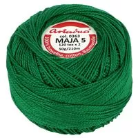 Kordonek Maja 5 50g 210m kolor 0363 zielony ciemny