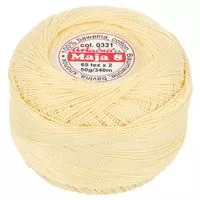 Kordonek Maja 8 50g 340m kolor 0331 kremowy