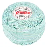 Kordonek Multi 10 50g 280m kolor 201 niebieski-zielony-fioletowy jasny