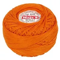 Kordonek Maja 8 50g 340m kolor 0332 pomarańczowy