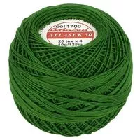 Kordonek Atłasek 30 10g 125m kolor 1700 zielony