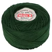 Kordonek Maja 8 50g 340m kolor 0365 zielony