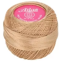 Kordonek Atlas 50 20g 100% poliester kolor brązowy jasny