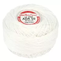 Kordonek ADA 10 50g 270m kolor 0400 biały