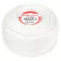 Kordonek Maja 5 50g 210m kolor 0400 biały