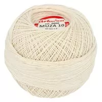 Kordonek Muza 10 100g 525m kolor 0000 naturalny