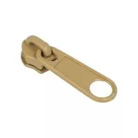 Suwak do taśmy suwakowej spiralnej #5 non-lock kolor brązowy jasny 90szt.