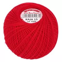 Kordonek Kaja 15 30g 200m kolor 0306 czerwony