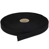 Taśma bawełniana jodełka 15mm kolor czarny 50mb