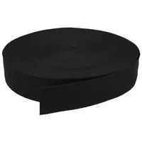 Taśma bawełniana jodełka 40mm kolor czarny 50mb