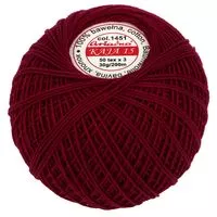 Kordonek Kaja 15 30g 200m kolor 1451 bordowy jasny