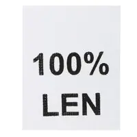Wszywki surowcowo-ostrzegawcze 100% LEN 20 x 25mm
