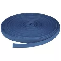 Taśma bawełniana jodełka 10mm kolor niebieski ciemny 50mb
