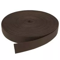 Taśma bawełniana jodełka 25mm kolor brązowy ciemny 50mb