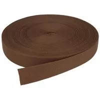 Taśma bawełniana jodełka 25mm kolor brązowy 50mb