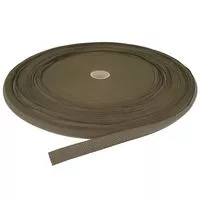 Taśma bawełniana/poliester mundurowa zdobiona 14mm kolor zielony khaki 100mb