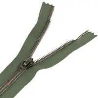 Zamek błyskawiczny #5 nierozdzielczy ozdobny 12cm kolor zielony khaki