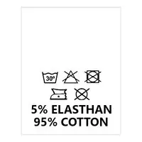 Wszywki surowcowo-ostrzegawcze 5% ELASTHAN 95% COTTON 30° B-So 054
