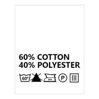 Wszywki surowcowo-ostrzegawcze 60% COTTON 40% POLYESTER 60° 20 x 22mm