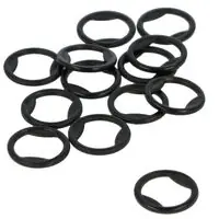 Kółka bieliźniane plastikowe 10 mm czarne do biustonoszy, ramiączek, strojów kąpielowych op.100 szt.
