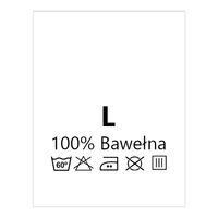 Wszywki surowcowo-ostrzegawcze rozmiar L 100% Bawełna 60°
