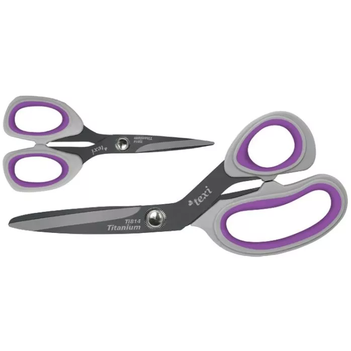 Nożyczki krawieckie 21cm i 13 cm 2 szt. zestaw TEXI TITANIUM TiDuo850  tytanowe ostrza