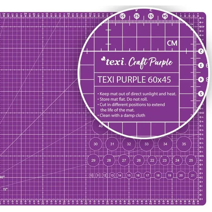Zestaw do cięcia i krojenia TEXI CRAFT PURPLE 60x45 cm