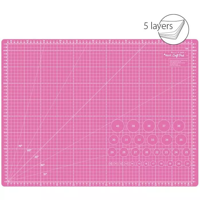 Zestaw do cięcia i krojenia TEXI CRAFT PINK 60x45 cm
