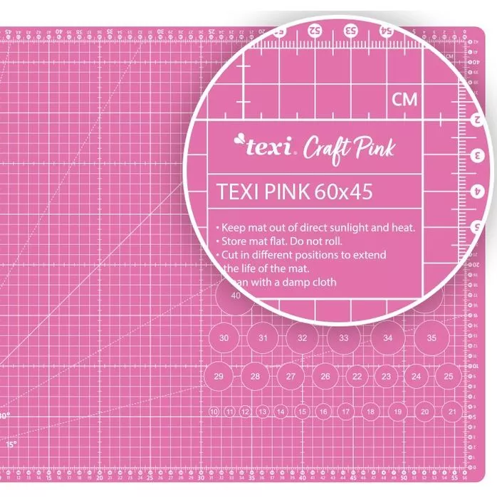 Zestaw do cięcia i krojenia TEXI CRAFT PINK 60x45 cm