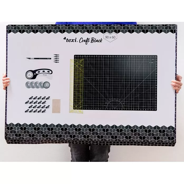 Zestaw do cięcia i krojenia TEXI CRAFT BLACK 90x60 cm