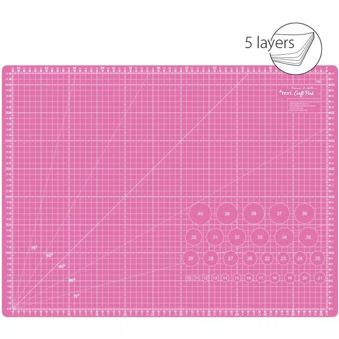 Mata podkładowa, samoregenerująca, dwustronna, różowa, TEXI PINK 60x45 cm