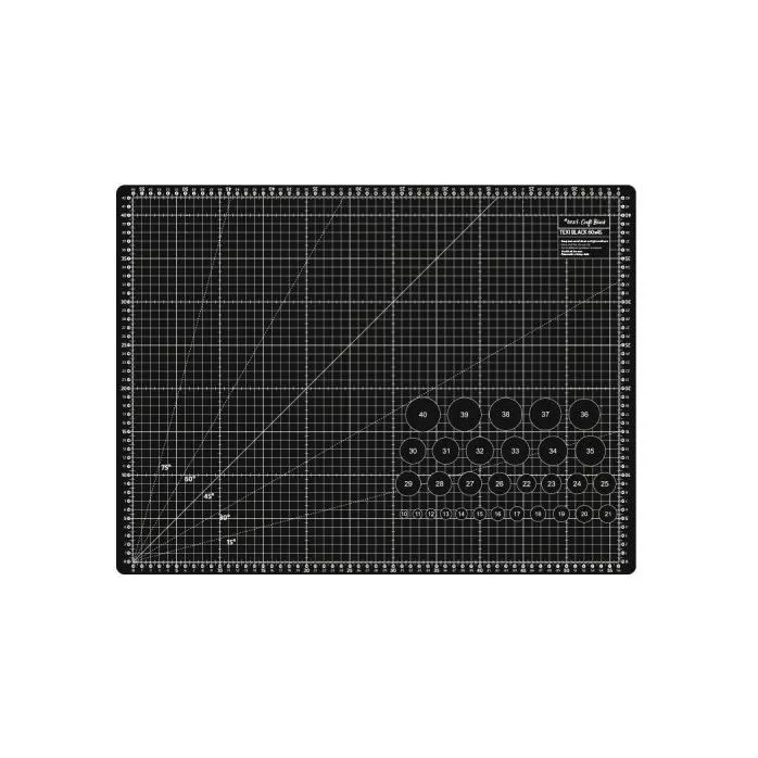 Mata podkładowa, samoregenerująca, dwustronna, czarna, TEXI BLACK 60x45 cm