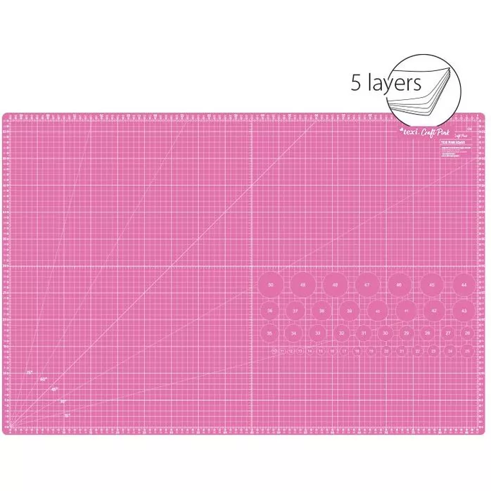Mata podkładowa, samoregenerująca, dwustronna, różowa, TEXI PINK 90x60 cm