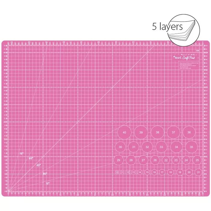 Mata podkładowa, samoregenerująca, dwustronna, różowa, TEXI PINK 60x45 cm