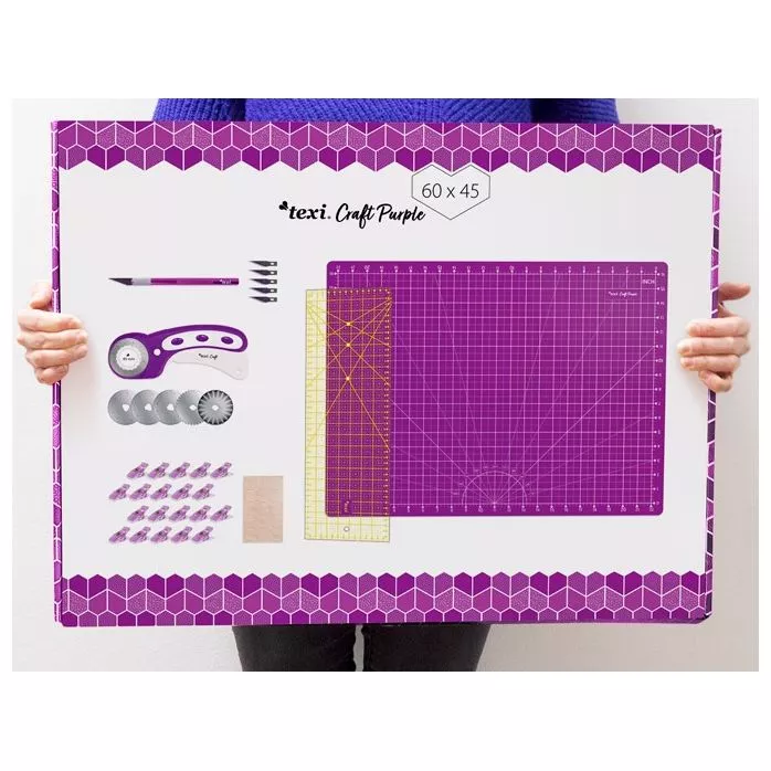 Zestaw do cięcia i krojenia TEXI CRAFT PURPLE 60x45 cm