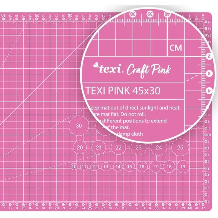 Mata podkładowa, samoregenerująca, dwustronna, różowa, TEXI PINK 45x30 cm