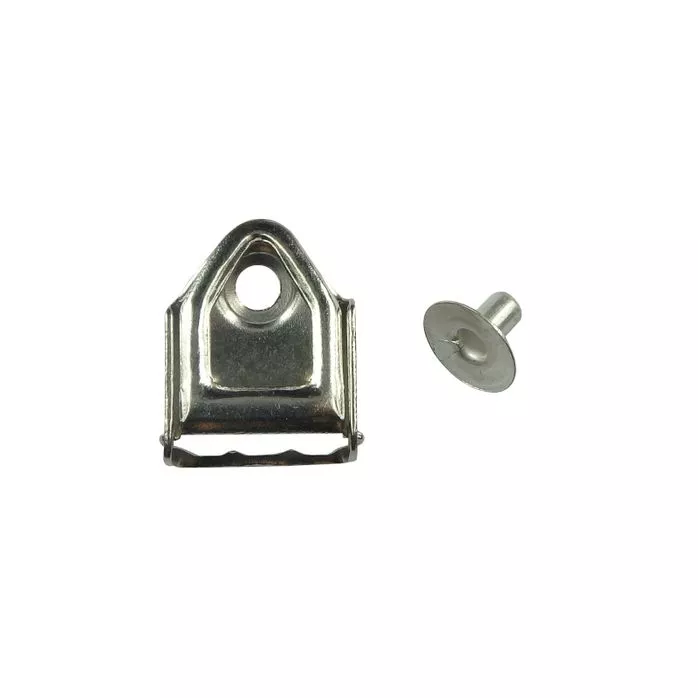 Regulator metalowy do paska 14mm srebrny madis