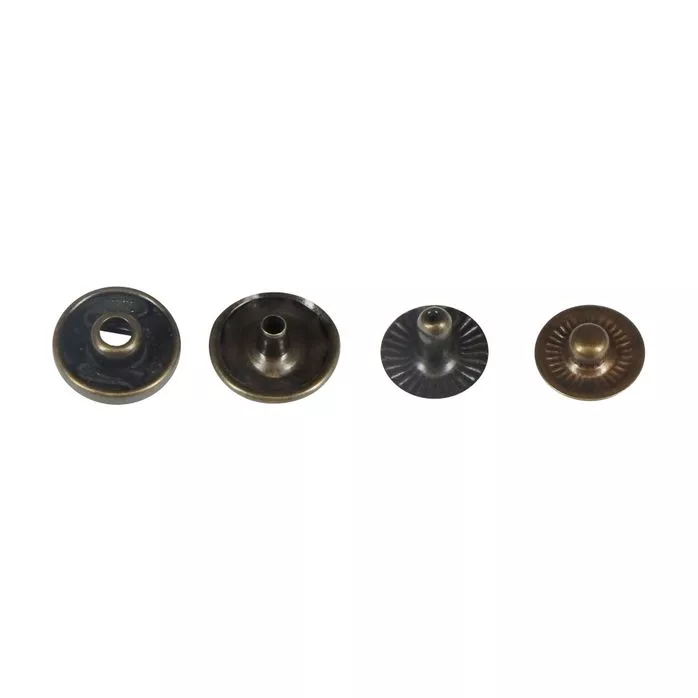 Napa metalowa 12.5mm stare złoto madis