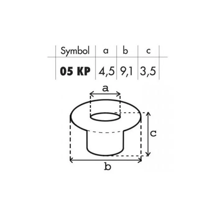 Oczko metalowe 05KP srebrne madis