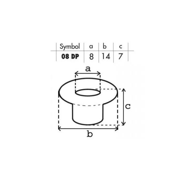 Oczko metalowe 8mm 08DP srebrny madis