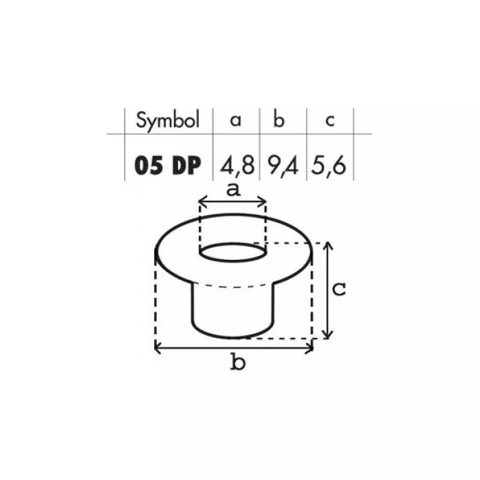 Oczko metalowe 05DP czarny-oksyda madis
