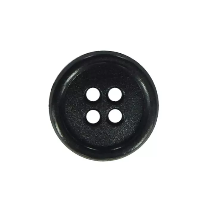 Guziki ubraniowe czterodziurkowe 15mm 24G kolor czarny 500szt.