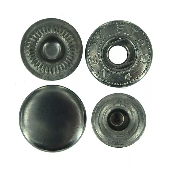 Napa metalowa ciemna srebrna 15mm madis