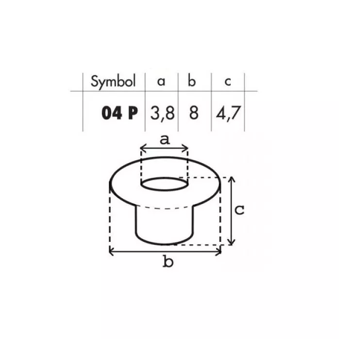 Oczko metalowe 04DP srebrne madis